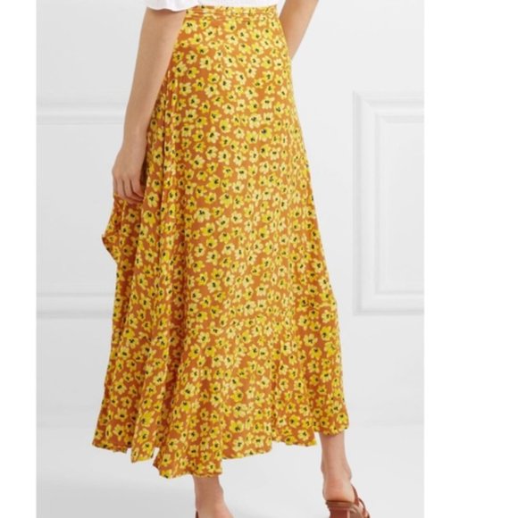 Faithfull the Brand Jasper midi skirt size 8 - Picture 6 of 12